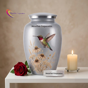 High Quality Customized Design Hummingbird Cremation Urn Enameled Aluminum Adult Funeral Memorial Burial <b>Ashes</b> <b>Keepsake</b> Urns - Product Image 6