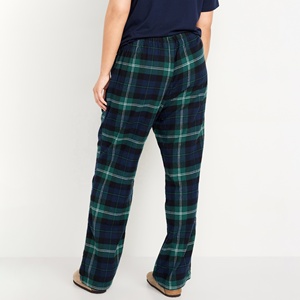 Green Flannel <b>Pajama</b> Pants for Women Plaid All Day Relaxed Fit Straight Leg Pants With Breathable Features - Product Image 5