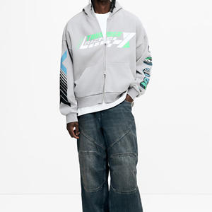 เสื้อฮู้ดซิปผู้ชาย ผ้าเจอร์ซีย์ 360 กรัม โพลีเอสเตอร์/คอตตอน ซักแล้ว ระบายอากาศได้ดี ทรงโอเวอร์ไซส์ เป็นมิตรต่อสิ่งแวดล้อม - Product Image 2