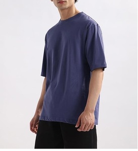 Camiseta de Verano de Alta Calidad para Hombre, Talla Grande, Cuello Redondo, Manga Corta, Oversize, 250gsm, Algodón Vintage, Corte Cuadrado, Personalizable, Transpirable - Product Image 4