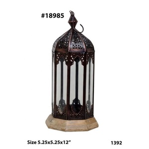 GOOD DESIGN Handmade <b>Moroccan</b> Stained Glass Aluminum European Design Home <b>Decoration</b> Lantern Candleholder - Product Image 3
