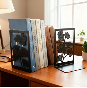 Serre-livres industriels en fer – Style traditionnel, finition polie, maintien robuste et design métallique audacieux pour les espaces de travail modernes - Product Image 4