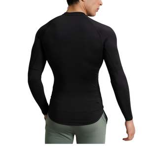 Custom Compression <b>TShirt</b> Long Sleeve Mens MMA Rashguard Breathable Sublimation BJJ <b>Swimming</b> Compression Shirt Oem Wholesale - Product Image 5