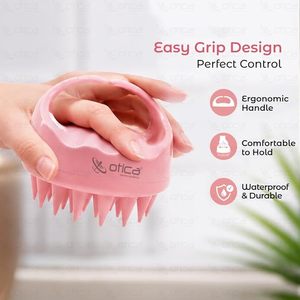 High Quality Otica Manual Waterproof Silicone Cushion Hair Scalp Massager Soft Cleaning <b>Brush</b> Head Model SH-004 for Dry Use - Product Image 6