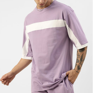 Ensemble de vêtements pour hommes en coton personnalisé pour l'été, OEM, avec t-shirt à manches courtes en coton respirant et short assorti - Product Image 4