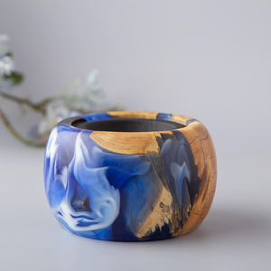Ensemble de brûleurs d'encens Mubkhar de luxe haut de gamme, fabriqués à la main en résine époxy et bois, Bakhoor pour la maison, cadeau aromatique, diffuseur d'encens - Product Image 2