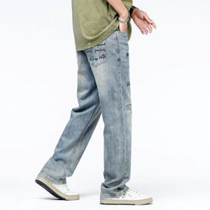 Jeans Elásticos Ajustados Personalizados para Hombre, Pantalones Casuales de Mezclilla Modernos y Versátiles para Hombre - Product Image 2