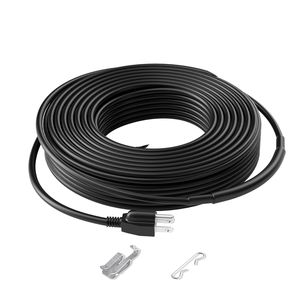 Cavo Riscaldante Autorigenerante da 80FT 5W/FT per Tubi, Nastro Termico per Sciogliere la Neve sul Tetto e Proteggere le Grondaie dal Congelamento - Product Image 1