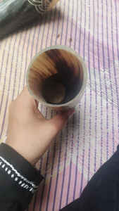 Personalizado exquisito Vintage oso bebiendo Koi taza hecha a mano cuerno Natural corto antiguo tallado estilo Animal negocio perfecto - Product Image 2