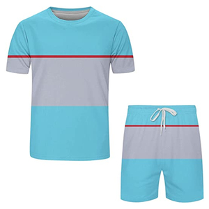 Ensemble de survêtement décontracté deux pièces pour homme, collection été 2026, avec t-shirt à manches courtes et short - Product Image 3
