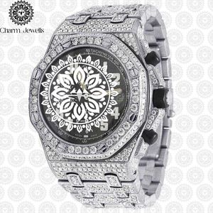 Montre de luxe pour homme en acier inoxydable Charm Jewells, cadran 40 mm, bracelet 20 cm, mouvement mécanique, étanche 10 bars, date automatique, fonction push - Product Image 4