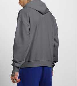 <b>Men's</b> Winter Solid Beige <b>Grey</b> Lavender Fleece Pullover Hoodie Kangaroo Pocket Drawstring Casual Hooded <b>Sweatshirt</b> 100% Cotton - Product Image 3