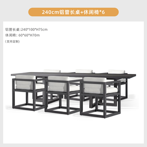 Set da Pranzo <span class=keywords><strong>per</strong></span> Esterni in Teak Birmano Premium, Tavolo e Sedie da Giardino con Telaio in Alluminio su Misura, Arredamento di Lusso <span class=keywords><strong>per</strong></span> Patio <span class=keywords><strong>per</strong></span> l'Australia - Product Image 4