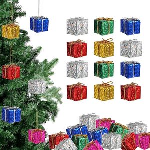 12 pièces de décorations de Noël festives pour arbre de Noël, boîte cadeau, ornements suspendus pour la maison, l'école, le bureau - Product Image 1