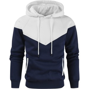 <b>Men's</b> Color Blocking Hooded Sweatshirt Raglan Sleeve French Terry Casual Autumn Wear with Pocket Regular Fit For <b>Men</b> - Product Image 4