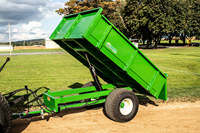 Remorque benne basculante robuste 7x14 à bords hauts 2026 pour usage agricole, système hydraulique durable avec composants de base à engrenages pour remorque de tracteur