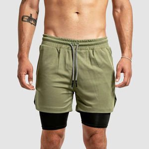 Short de plage personnalisé de haute qualité avec compression intégrée, en polyester et élasthanne, pour l'été, la gym, le sport et les entraînements - Product Image 4