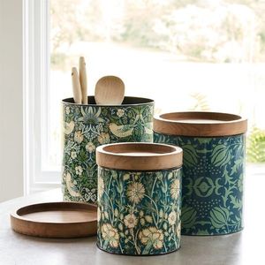 Tarro de Almacenamiento de Madera de Mango Hecho a Mano con Estampado Esmaltado para un Uso Elegante en la Cocina - Product Image 6