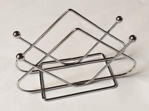 Porte-serviettes moderne en métal doré, support décoratif en fer pour serviettes de table, organisateur de serviettes pour cuisine et salle à manger. - Product Image 4