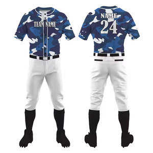 Ventes en gros de maillots de baseball personnalisés, vêtements de softball à séchage rapide, vêtements de sport sublimés pour hommes, ensemble d'uniformes de baseball - Product Image 1