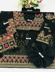 Colección de verano 2022 indio pakistaní último trabajo manual Organza bordada pesada Salwar Kameez Venta caliente ocasiones especiales - Product Image 3