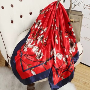 New Designer Solid Women's Scarf 100% Silk Satin Headscarf Traditional Scarf and <b>Shawl</b> Multi-Functional All Seasons - Product Image 6