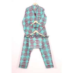 Conjunto de Pijama de 2 Piezas para Mujer, Estilo Bohemio Romántico, Suave y Liso, 100% Algodón, Top y Pantalones - Product Image 5
