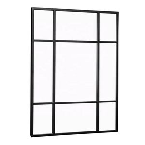 SWT surdimensionné <span class=keywords><strong>noir</strong></span> corps complet dressing fenêtre volet miroir Art déco pour <span class=keywords><strong>salle</strong></span> <span class=keywords><strong>de</strong></span> <span class=keywords><strong>bain</strong></span> support miroir ovale arc maison mur décoratif - Product Image 1