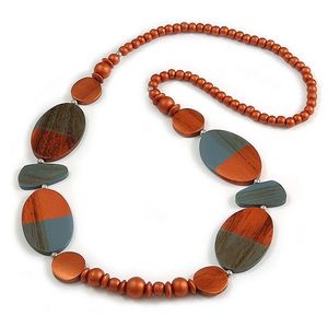 Handcrafted <b>Boho</b> Vintage Women's <b>Necklace</b> Statement Piece of Crystal Fashion Accessories Wood Material - Product Image 3