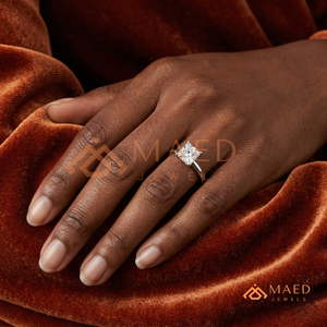 Minimalist Princess Cut 925 Sterling <b>Silver</b> <b>Ring</b> | 2CT Square Solitaire Engagement <b>Ring</b> | High Polish <b>Plain</b> Band Promise <b>Ring</b> - Product Image 4