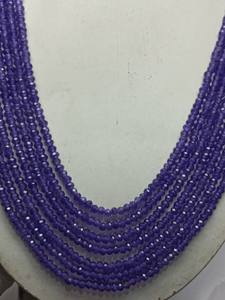 M.Y.GEMS Top Grade High Quality Natural Purple Amethyst <b>Color</b> Jade 4mm Faceted Rondelle Gemstone <b>Beads</b> 7 Strands Necklace - Product Image 4