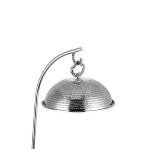 Magnifique réchaud en argent martelé avec un support suspendu incurvé et un couvercle en dôme orné, idéal pour les mariages et les événements - Product Image 5