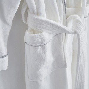 Premium Cotton Bath <b>Robe</b> for <b>Men</b> and Women Soft Absorbent Terry <b>Toweling</b> Dressing Gown for Home Spa Hotel Available for Sale - Product Image 4