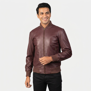 Chaqueta de cuero de moda para hombre, nueva llegada, estilo nuevo, producto de cuero genuino, chaqueta de moda para hombre - Product Image 4