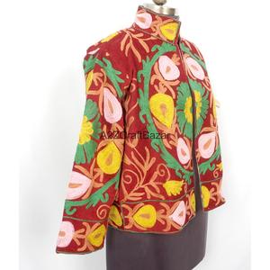 A2ZCraftBazar Vintage Embroidered Cotrise <b>Jacket</b> <b>Women</b> Eco-Friendly Quick Dry Breathable Cotton Lining Full Sleeve All Seasons - Product Image 3