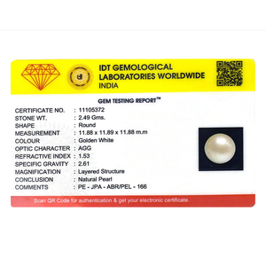 Natural Baroque Pearl 12.45 Carat Certified Loose Wholesale Gemstone - Product Image 3