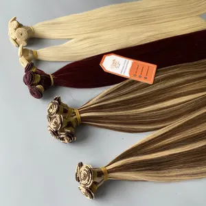 High Quality Hand Tied Weft Hair Extensions Vietnamese Human Hair Full Lengths Full Colors Large Stock