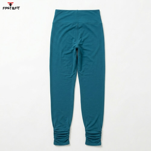 High Quality Women's Fitness Gym Sports Pants Ladies Denim <b>Leggings</b> With Logo Workout and Yoga Use Made of Spandex <b>Nylon</b> - Product Image 6