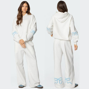 Womens Winter Hooded Printed <b>Tracksuit</b> Crafted for Modern Style and All Day Comfort with Soft Fabric Regular Fit and Clean Look - Product Image 2