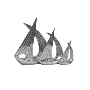 Escultura Decorativa de Velero de Metal en Oferta, Hecha a Mano, para Sala de Estar, Vestíbulo de Hotel, Restaurante y Decoración, Disponible para la Venta - Product Image 6
