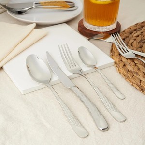 Juego de Cubiertos de Acero Inoxidable Sostenible de Lujo al por Mayor, Tenedor, Cuchillo y Cuchara Plateados para Almuerzo y Cena - Product Image 2