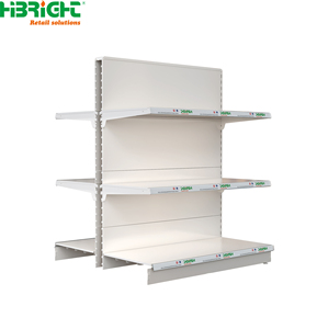 Heavy Duty Metal Gondola Shelving Supermarket Retail Rack Display Store Fixture with Hanging <b>Bars</b> - Product Image 5