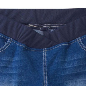 High Quality Canvas Denim Shorts Fashion High Waist Blue <b>Jeans</b> Casual Pants Elastic Waist <b>Drawstring</b> <b>Men</b> Quick Dry 180g Digital - Product Image 4