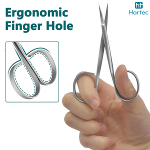 Ciseaux à cuticules de haute précision affûtés à la main, lame incurvée ultra-fine, outils de manucure professionnels pour travaux de précision sur les ongles - Product Image 3