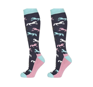 Men's & Women's Autumn Cotton Knitting <b>Knee</b>-High <b>Compression</b> Sport Crew Socks for Horse Riding Horse Riding Socks For Sale - Product Image 4