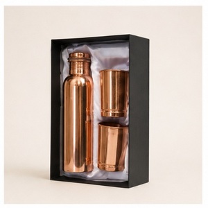 Pure Copper Water Bottle <b>Drinkware</b> for Yoga Health Wellness Eco-Friendly Handcrafted Copper Bottle In Economically Priced - Product Image 3