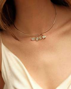Collier Pendentif en Argent Plaqué Or avec Diamant de Laboratoire Certifié IGI, Coupes Ovale, Poire et Marquise Modernes, Bijou Fin et Élégant - Product Image 6