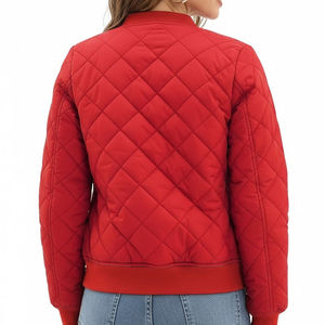 Latest Model Breathable <b>Cropped</b> Women's Outerwear Bomber <b>Jacket</b> Good Quality Girls Zipper Up Bomber Quilted <b>Jacket</b> Women Outdoor - Product Image 3