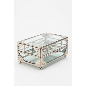 Hot Sale <b>Glass</b> Metal 3 layer Jewelry <b>Box</b> Home Decor Hut Shape Mirrored <b>Glass</b> Display Jewelry <b>Box</b> New Design Storage <b>Glass</b> <b>box</b> - Product Image 2
