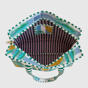 Sac fourre-tout d'été en toile imprimé palmiers, résistant à l'eau, style bohème, pour femme - Product Image 3